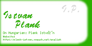 istvan plank business card